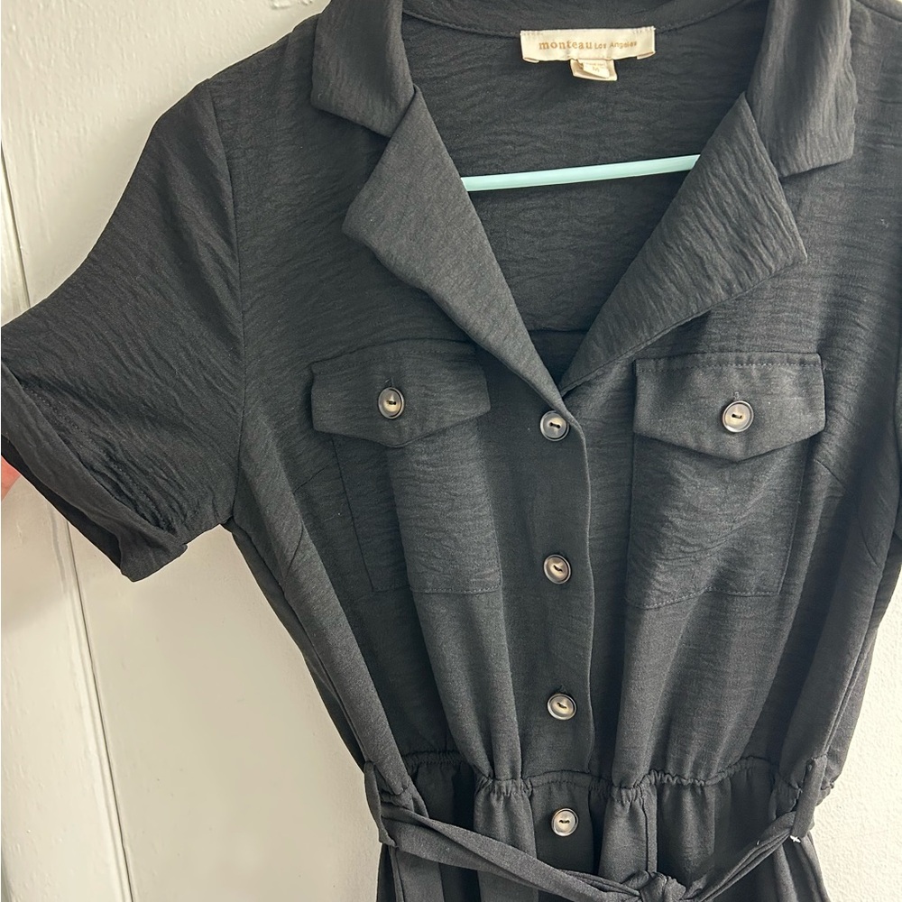 Black Button-Up Pantsuit